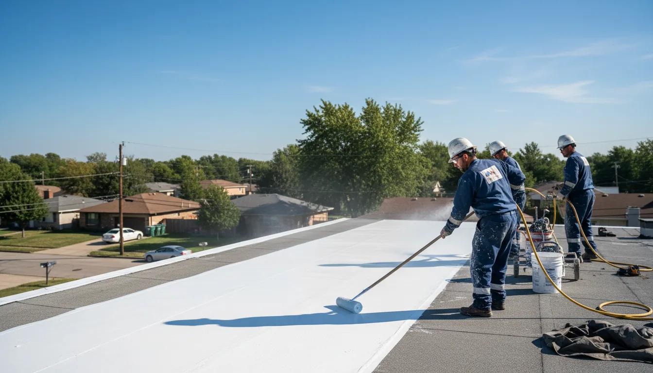 Commercial roof coating in Robbins, IL near me